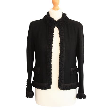 chanel jacke schwarz